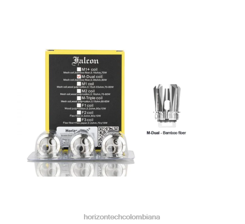 HorizonTech Falcon bobinas (paquete de 3) Bobina de malla dual m 0.38ohm 8L6PJ165 Horizon Tech Company