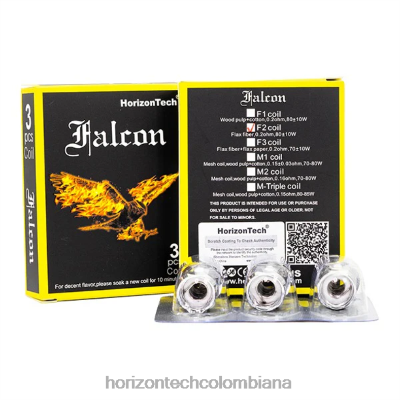 HorizonTech Falcon bobinas (paquete de 3) bobina f2 0.2ohm 8L6PJ160 Horizontech Disposable Vape