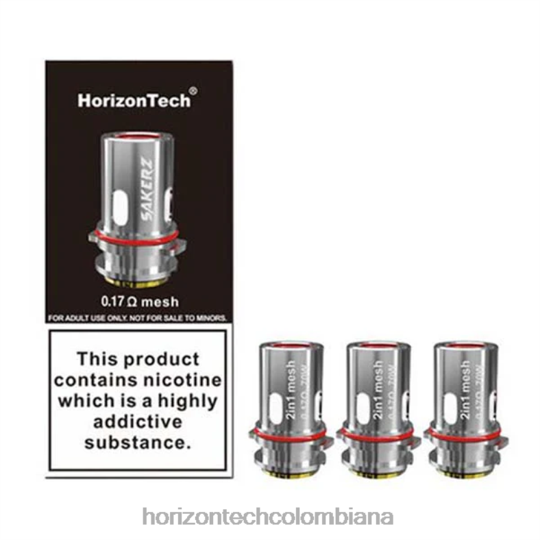 HorizonTech Sakerz bobinas (paquete de 3) Malla 2 en 1 de 0,17 ohmios (paquete de 3) 8L6PJ6 Horizon Tech Vape Coils