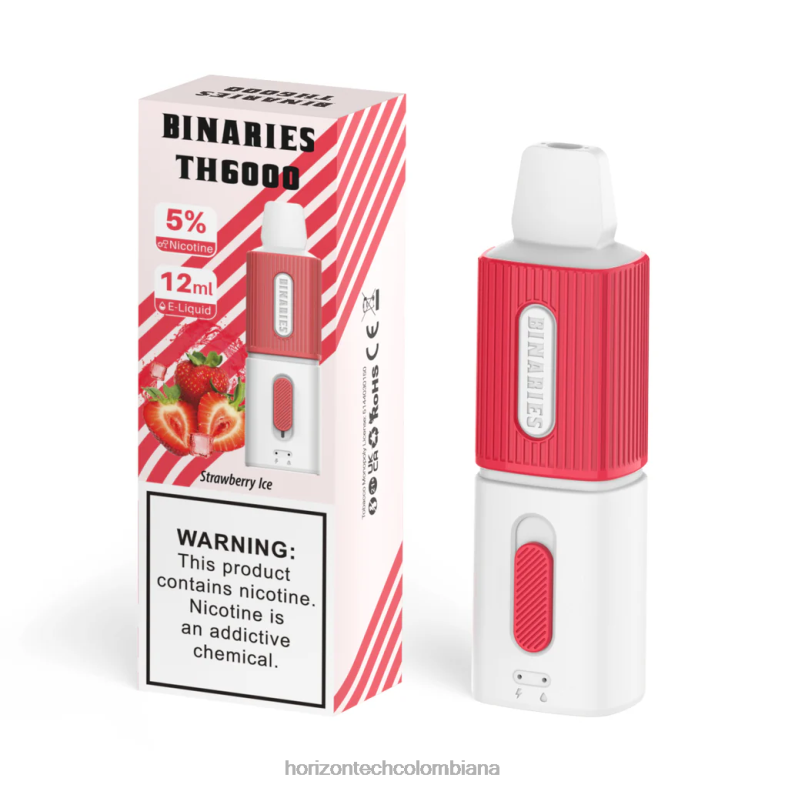 HorizonTech Binaries Cabin th6000 desechable 12ml hielo de fresa 8L6PJ4 Horizon Tech Vape