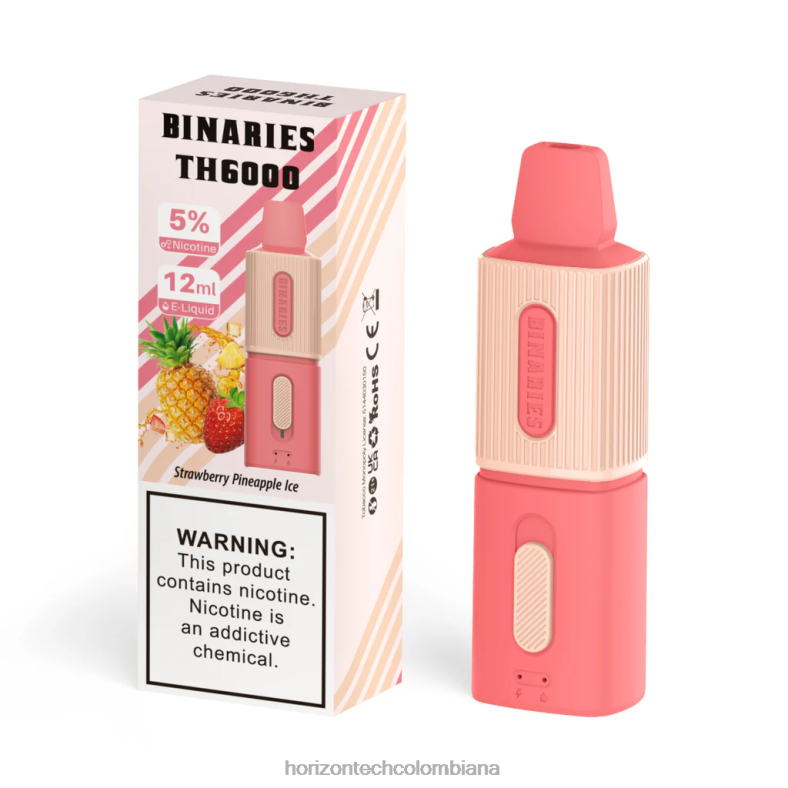 HorizonTech Binaries Cabin th6000 desechable 12ml hielo de fresa y piña 8L6PJ105 Horizon Tech Company
