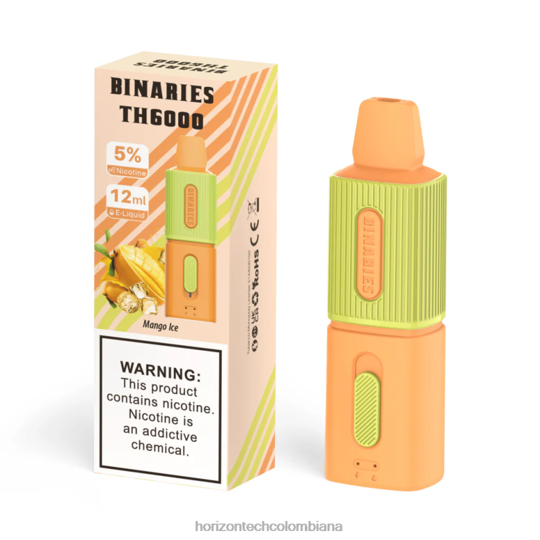 HorizonTech Binaries Cabin th6000 desechable 12ml hielo de mango 8L6PJ99 Horizontech Vape Kit
