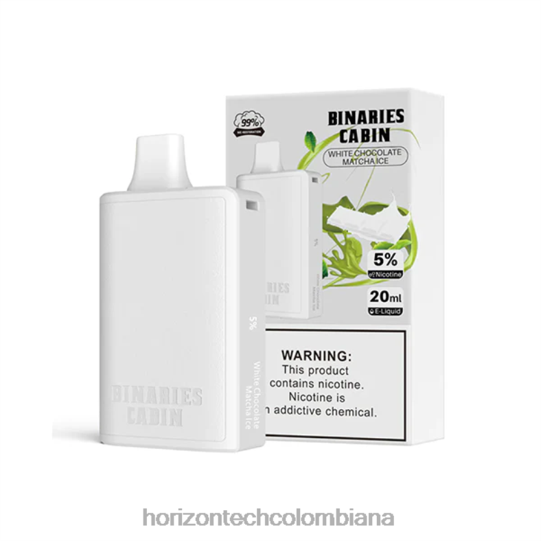 HorizonTech Binaries Cabin desechable 20ml Hielo de chocolate blanco y matcha 8L6PJ72 Horizontech Bogotá