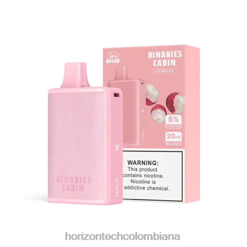 HorizonTech Binaries Cabin desechable 20ml hielo de lichi 8L6PJ60 Horizontech Disposable Vape