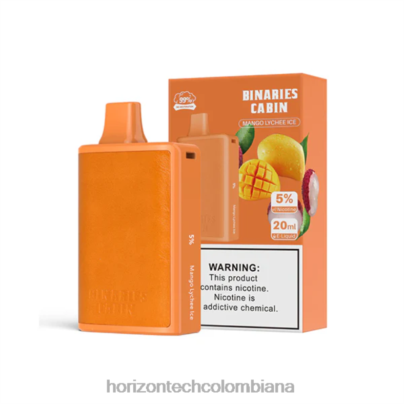 HorizonTech Binaries Cabin desechable 20ml hielo de lichi y mango 8L6PJ62 Horizontech Bogotá