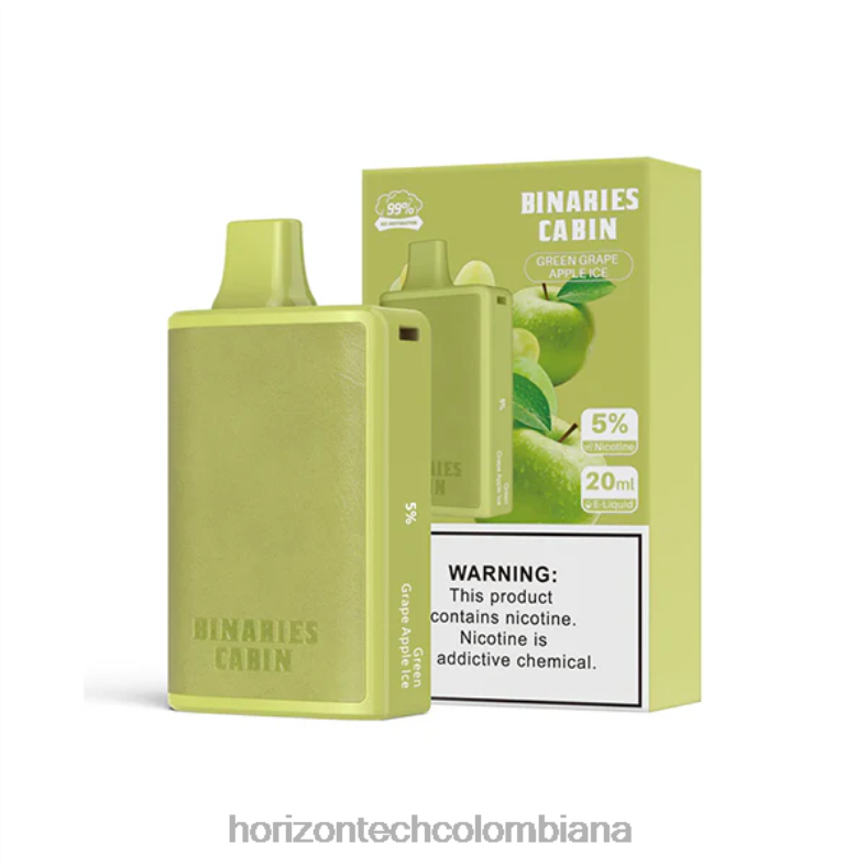 HorizonTech Binaries Cabin desechable 20ml hielo de manzana uva verde 8L6PJ56 Horizon Tech Vape Coils