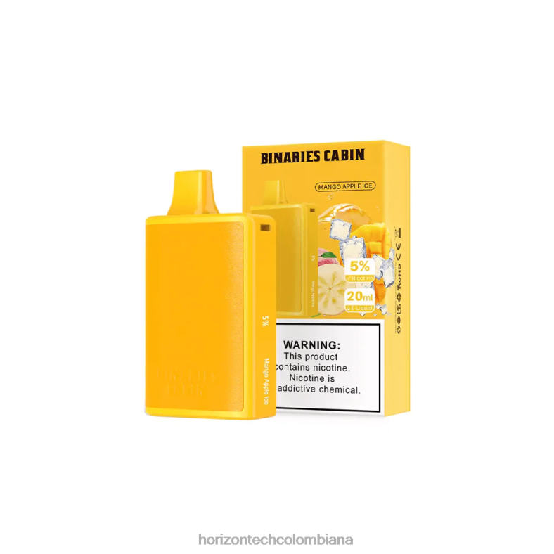 HorizonTech Binaries Cabin desechable 20ml hielo de manzana y mango 8L6PJ83 Horizontech Vape Colombiana