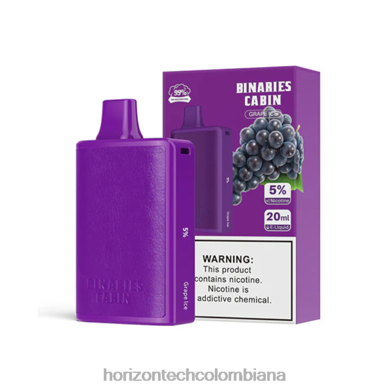 HorizonTech Binaries Cabin desechable 20ml hielo de uva 8L6PJ55 Horizon Tech Company