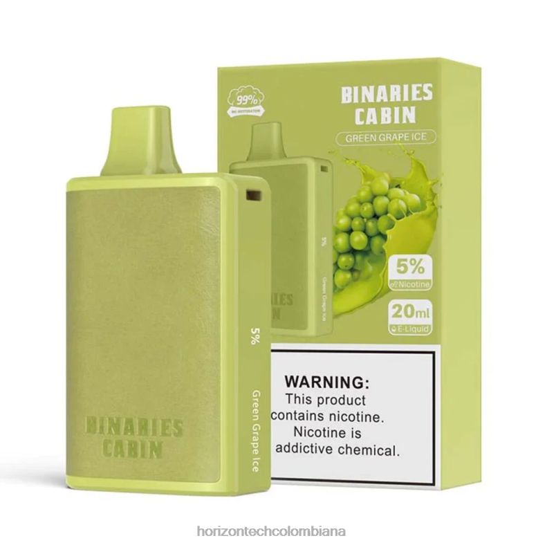 HorizonTech Binaries Cabin desechable 20ml hielo de uva verde 8L6PJ57 Horizon Tech Coils