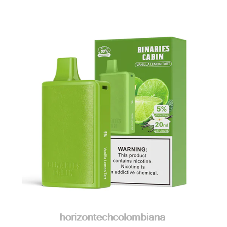 HorizonTech Binaries Cabin desechable 20ml tarta de vainilla y limón 8L6PJ70 Horizontech Disposable Vape