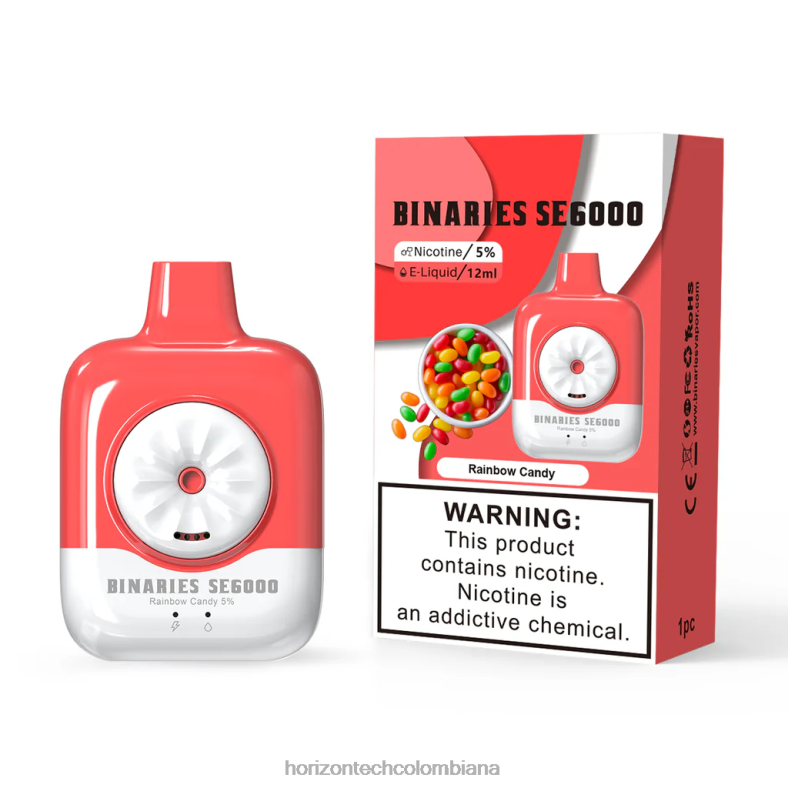 HorizonTech Binaries Cabin desechable se 12ml caramelo arcoiris 8L6PJ133 Horizontech Vape Colombiana