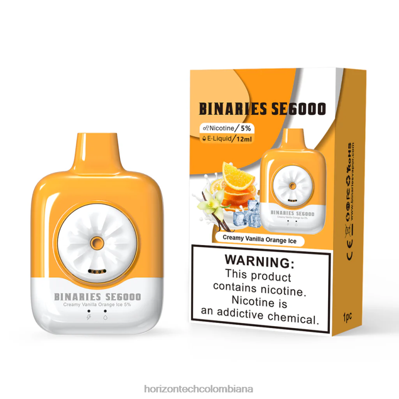 HorizonTech Binaries Cabin desechable se 12ml helado cremoso de vainilla y naranja 8L6PJ152 Horizontech Bogotá