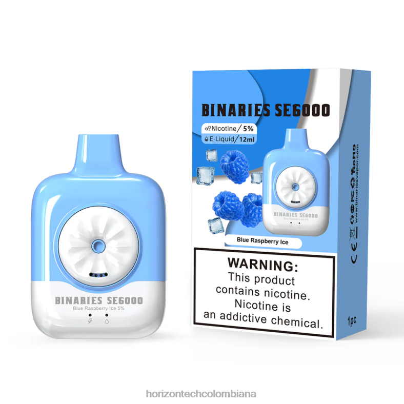 HorizonTech Binaries Cabin desechable se 12ml hielo de frambuesa azul 8L6PJ125 Horizon Tech Company