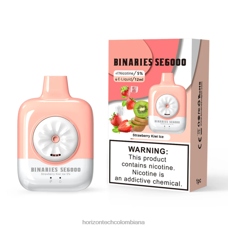 HorizonTech Binaries Cabin desechable se 12ml hielo de fresa y kiwi 8L6PJ144 Horizon Tech Vape