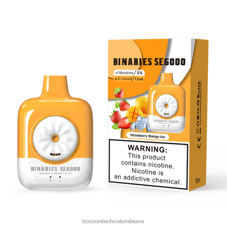 HorizonTech Binaries Cabin desechable se 12ml hielo de fresa y mango 8L6PJ139 Horizontech Vape Kit