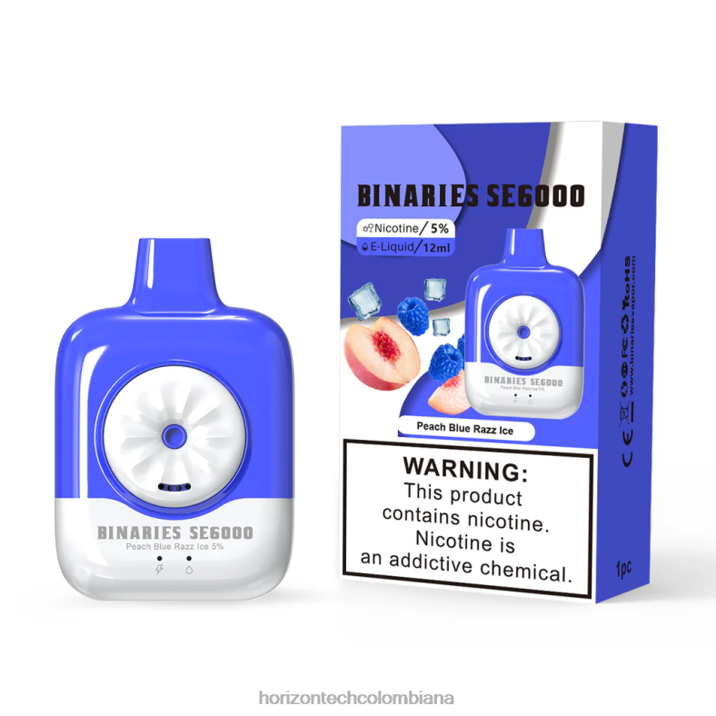 HorizonTech Binaries Cabin desechable se 12ml hielo razz azul melocotón 8L6PJ142 Horizontech Bogotá